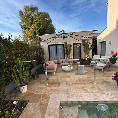 Elimia Piscine Privee & Chauffee Rum i privatbostad Antibes